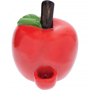 Large Apple Ceramic Pipe - Wacky Bowlz [CPL11]